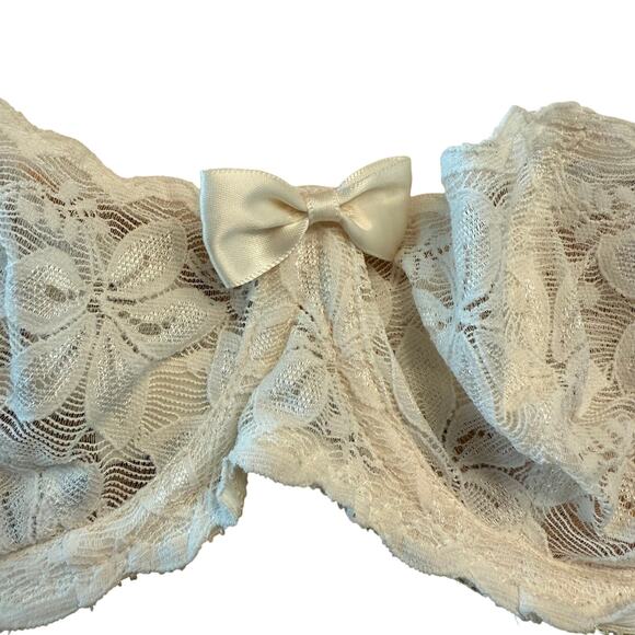 NWT Trendsetter 38B Lace Bra Style 1132 Underwire Sheer Floral Ivory Vintage Y2K - Picture 3 of 7